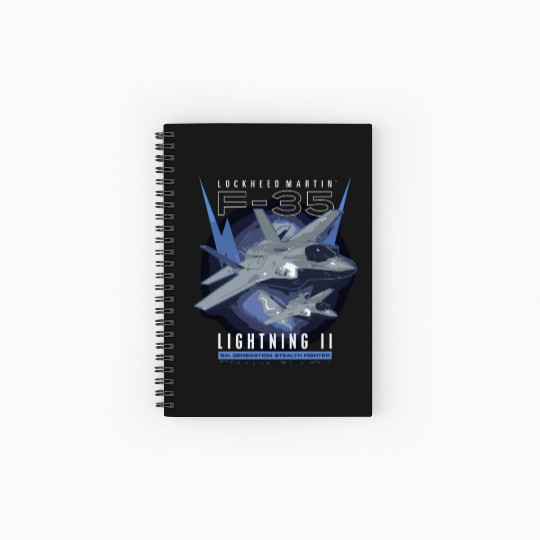 F-35 Lightning Ii 5Th Gen Stealth Fighter Spiral Notebooks   Ruled Line