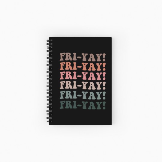 Fri Yay Teacher Gift Spiral Notebooks   Ruled Line