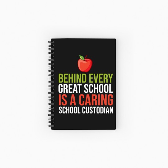 Behind Every Great School Is A Caring School Custo Spiral Notebooks   Ruled Line