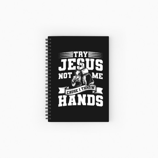 Try jesus not me Spiral Notebooks   Ruled Line
