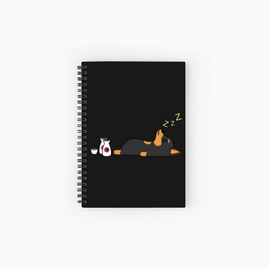Miniature Pinscher Sake Drunk Spiral Notebooks   Ruled Line