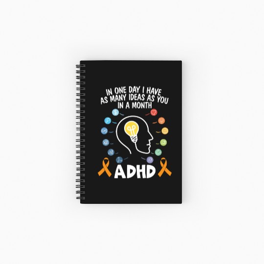 ADHD Warrior Embrace Neurodiversity ADHD Awareness Spiral Notebooks   Ruled Line