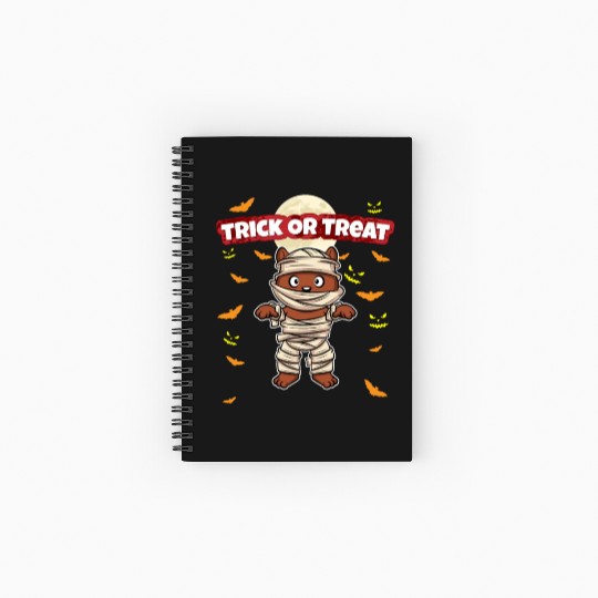 Trick Or Treat Scary Creepy Halloween Monster Spiral Notebooks   Ruled Line