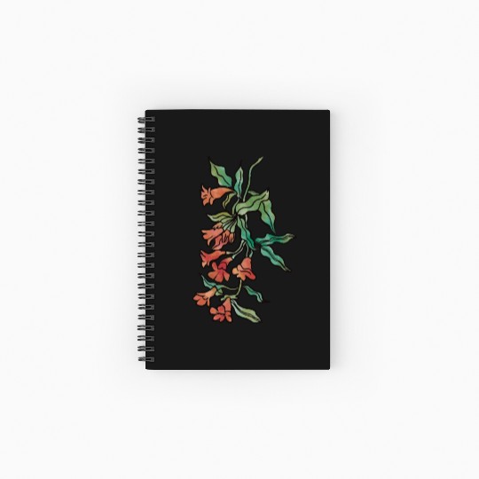 watercolour autumn plant Spiral Notebooks   Ruled Line