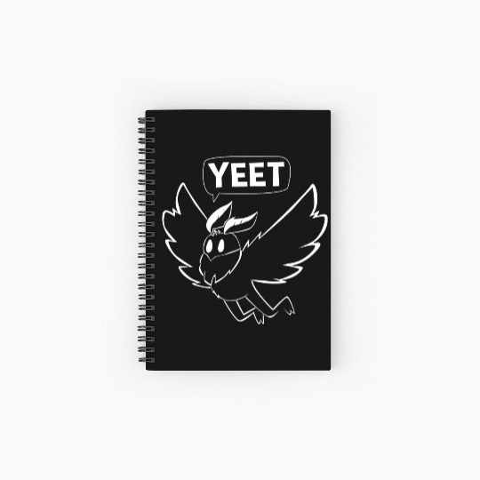 Mothman Yeet Cryptid Lover Funny Mothman Spiral Notebooks   Ruled Line