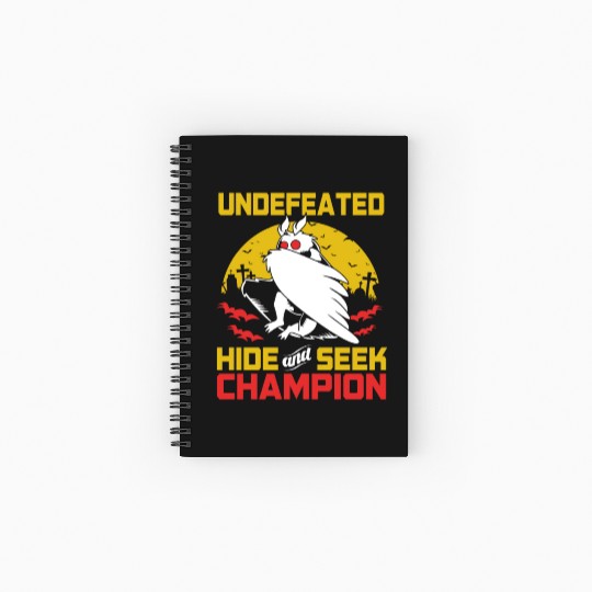 Undefeated Hide And Seek Champion Funny Mothman Spiral Notebooks   Ruled Line