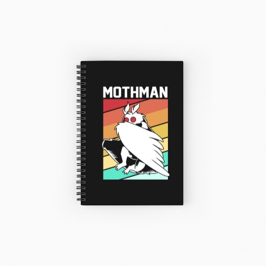 Retro Mothman Cryptid 80s Vintage Mothman Spiral Notebooks   Ruled Line