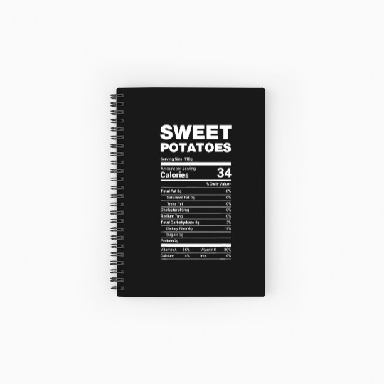 Sweet Potato Nutrition Funny Lazy Matching Spiral Notebooks   Ruled Line