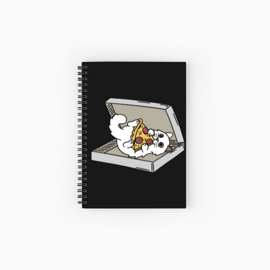 Persian Cat Pizza Lover Spiral Notebooks   Ruled Line
