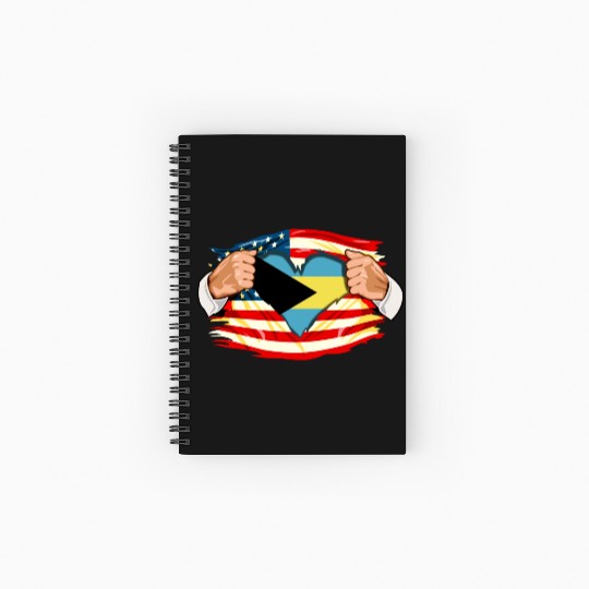 Bahamian Who Live in America Bahamas Flag Spiral Notebooks   Ruled Line