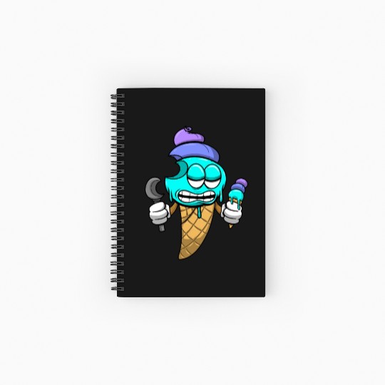 Ice Cream Lovers Summer Candy Spiral Notebooks   Ruled Line