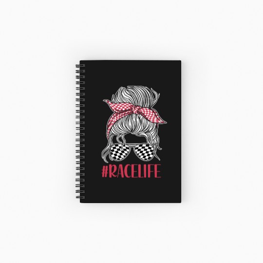 Racing Race Sunglasses Girl Spiral Notebooks   Ruled Line