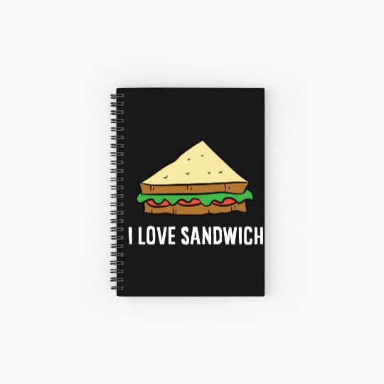 Sandwich - I love sandwiches Spiral Notebooks   Ruled Line