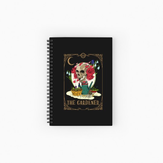 Garden Plants Tarot Card Occult Club Gothic Spiral Notebooks   Ruled Line