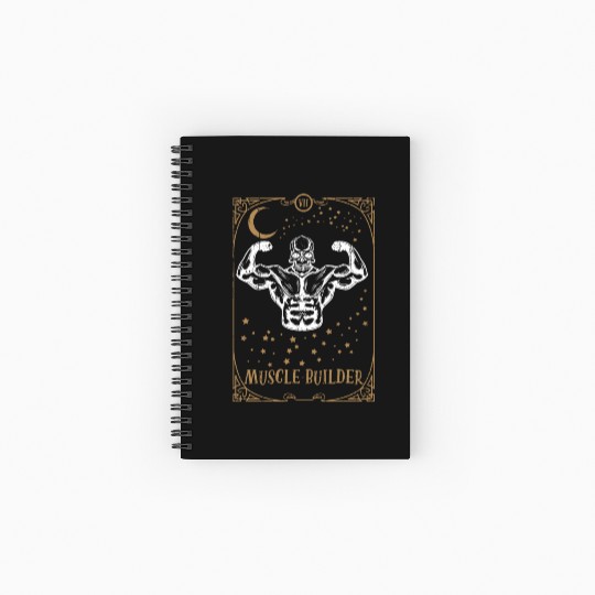 Gym Tarot Card Occult Club Gothic Muscle Spiral Notebooks   Ruled Line