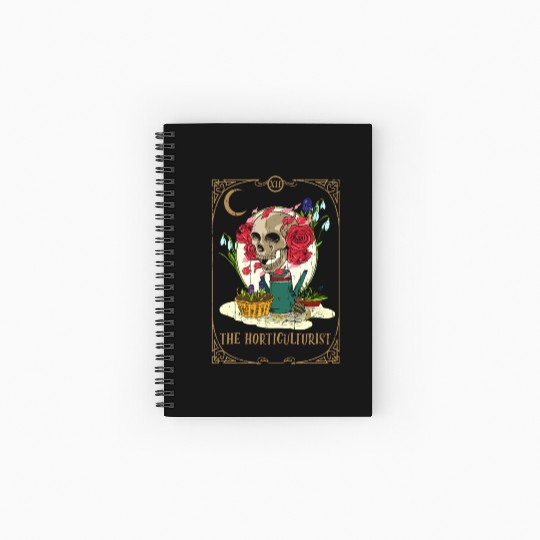 Horticulture Plants Tarot Card Occult Club Gothic Spiral Notebooks   Ruled Line