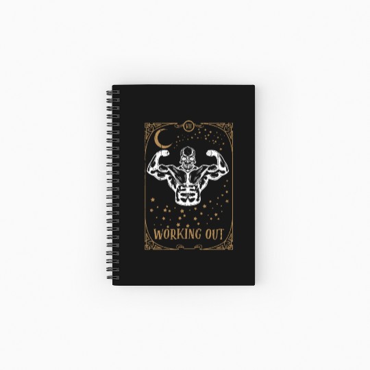 Gym Tarot Card Occult Club Gothic Workout Spiral Notebooks   Ruled Line
