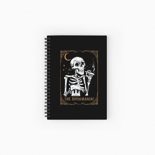 Alcohol Tarot Card Occult Club Gothic Vice Spiral Notebooks   Ruled Line