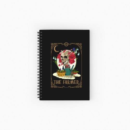 Farmer Plants Tarot Card Occult Club Gothic Spiral Notebooks   Ruled Line