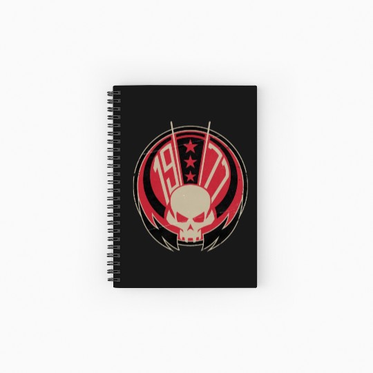 1977 Rebel Skull Spiral Notebooks   Ruled Line