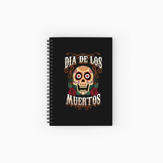 Dia De Los Muertos Day Of The Dead Calavera Spiral Notebooks   Ruled Line