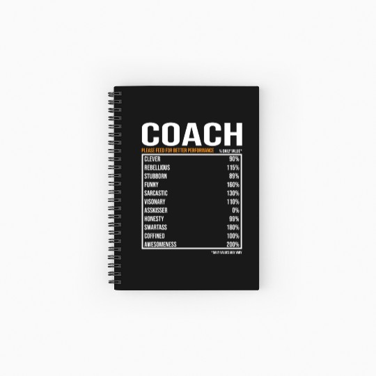 Coach Daily Value funny Coach Spiral Notebooks   Ruled Line