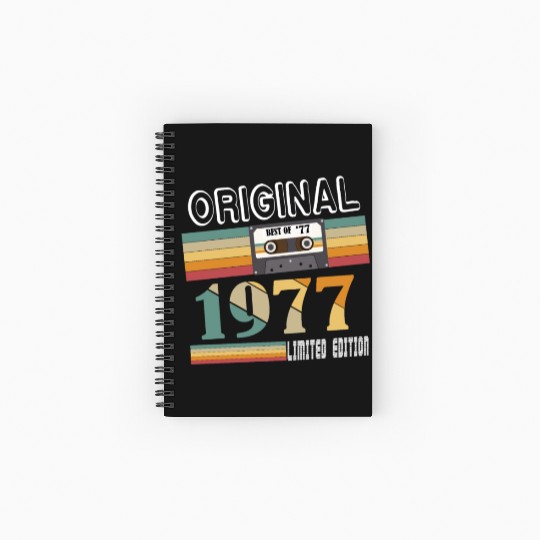 1977 Vintage Vintage Retro Birthday Gift Spiral Notebooks   Ruled Line