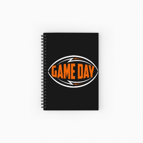 American football game day essentials vibe ball Spiral Notebooks   Ruled Line