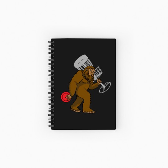 Disc Golf Ape Man Spiral Notebooks   Ruled Line