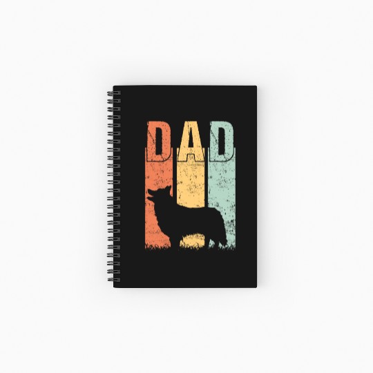 Finnish Lapphund Dog Dad Vintage Spiral Notebooks   Ruled Line