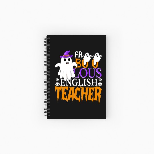 Faboolous English Teacher Halloween Teachers Gifts Spiral Notebooks   Ruled Line