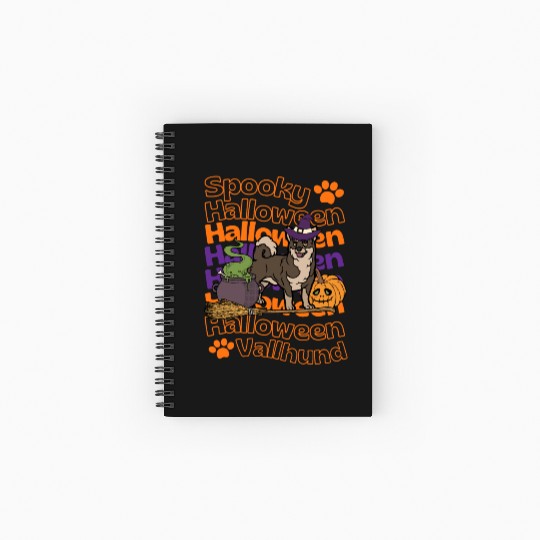 Cute Swedish Vallhund Halloween costume dog Spiral Notebooks   Ruled Line