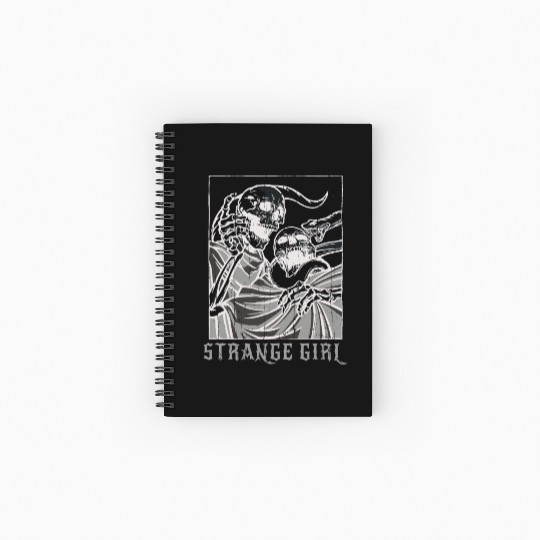 Skeleton Bones Tarot Card Occult Strange Gothic Spiral Notebooks   Ruled Line