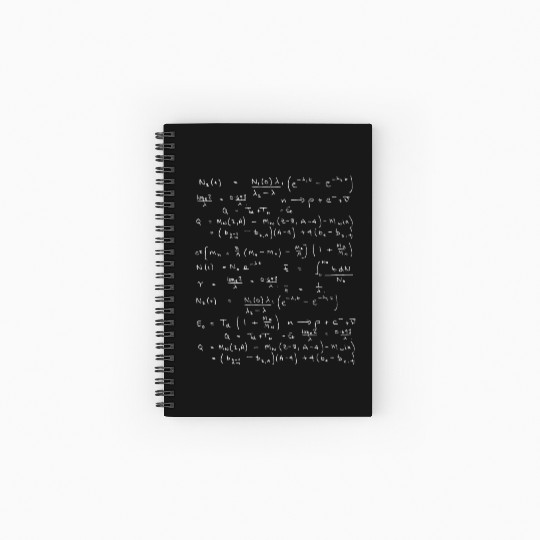 Math formula Design Spiral Notebooks   Ruled Line