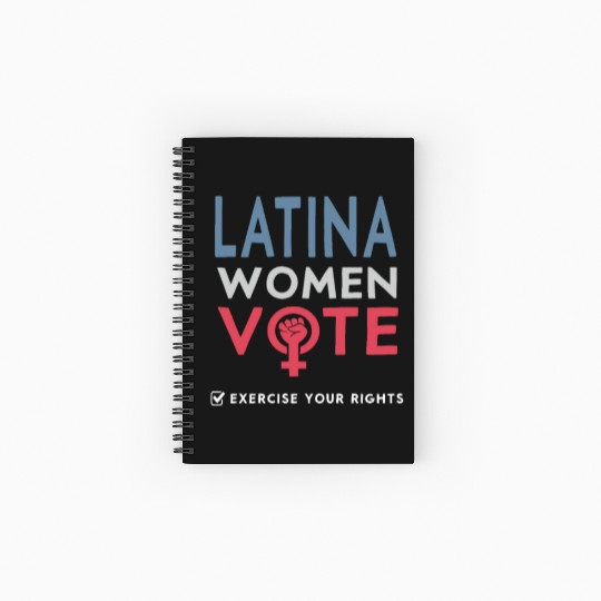 Latina Women Vote Voter 2022 Election Feminist Spiral Notebooks   Ruled Line