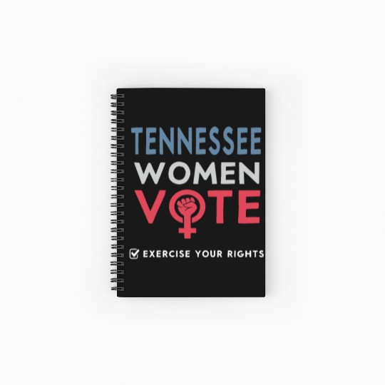 Tennessee Women Vote Voter 2022 Election Feminist Spiral Notebooks   Ruled Line