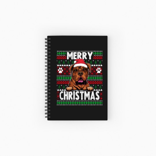 Bordeaux Great Dane Christmas Lights Petg Lovers X Spiral Notebooks   Ruled Line