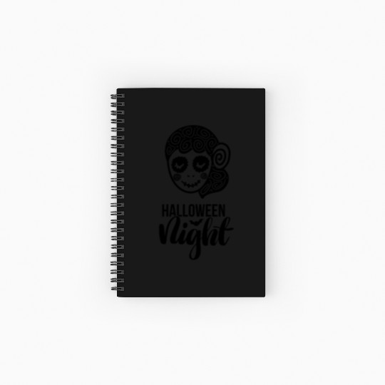 Halloween Santa Muerte Spiral Notebooks   Ruled Line