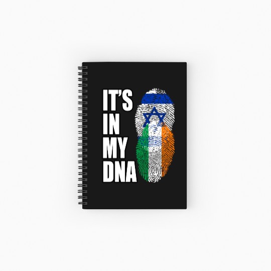 Israel And Irish Mix Heritage DNA Flag Spiral Notebooks   Ruled Line