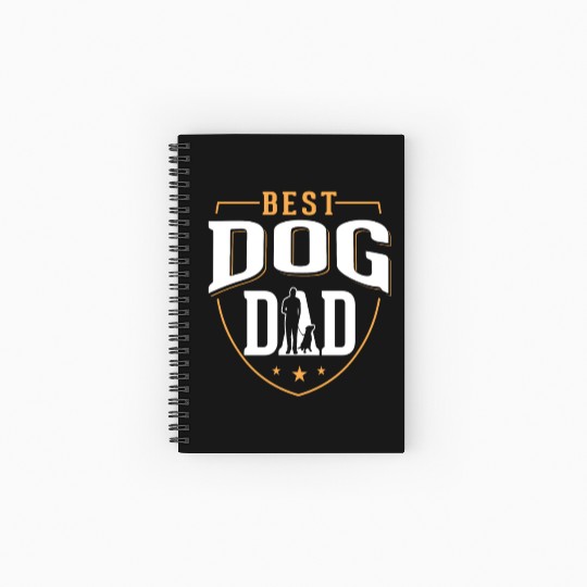 Best Dog Dad Proud Father Dog Lover Spiral Notebooks   Ruled Line