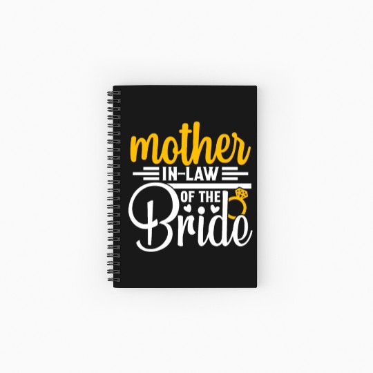 Mother in Law Of The Bride Wedding Party Matching Spiral Notebooks   Ruled Line