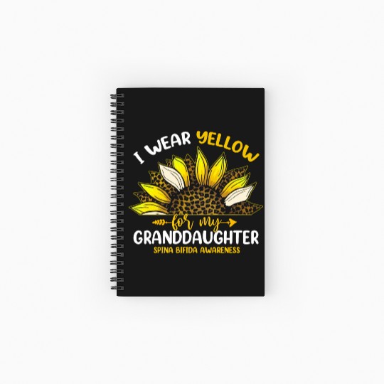 I Wear Yellow For My Granddaughter Spina Bifida Spiral Notebooks   Ruled Line