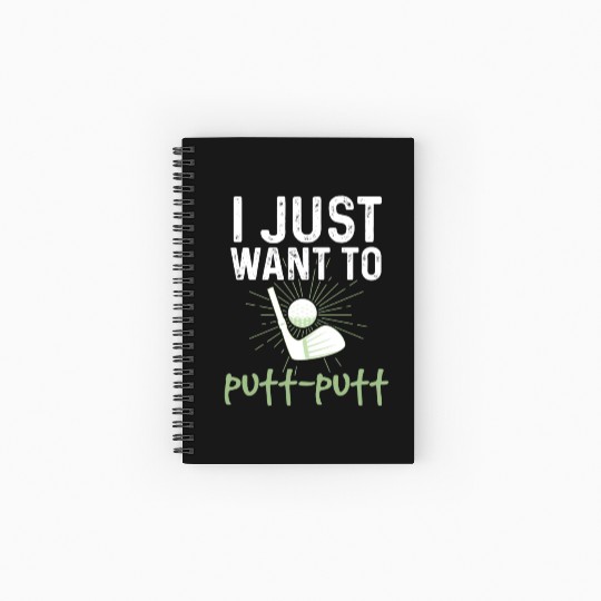 Funny Goofy Mini Golf Quotes Putt Putt Legend Spiral Notebooks   Ruled Line