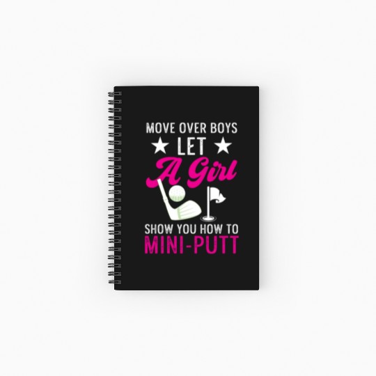 Funny Goofy Mini Golf Quotes Putt Putt Legend Spiral Notebooks   Ruled Line