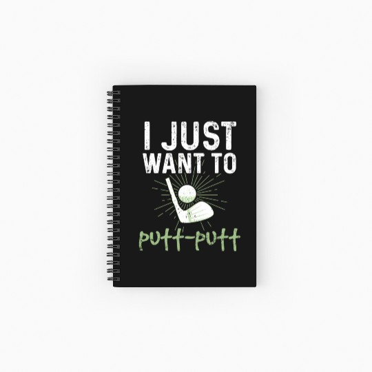 Funny Goofy Mini Golf Quotes Putt Putt Legend Spiral Notebooks   Ruled Line