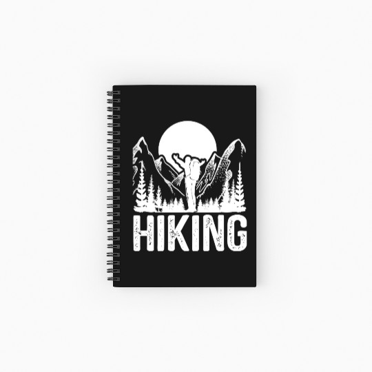Hiking Go Mountaineering Hiking Tour Hiking Day Spiral Notebooks   Ruled Line