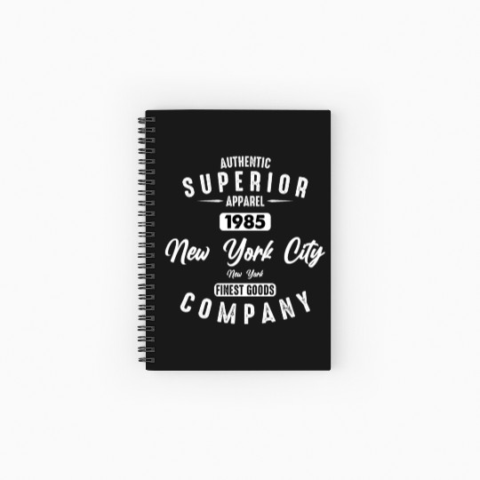New York City Born In 1985 Vintage Birthday Spiral Notebooks   Ruled Line