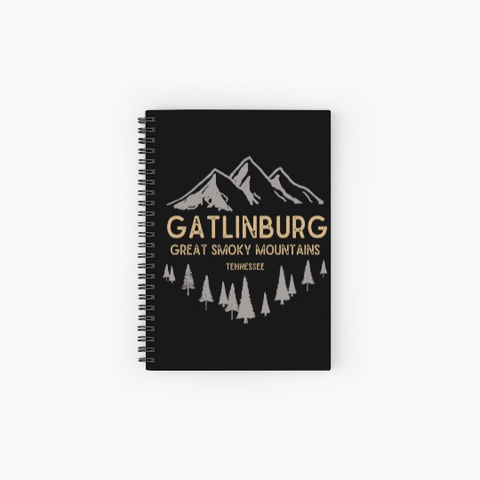 Gatlinburg Tennessee Great Smoky Mountains Vintage Spiral Notebooks   Ruled Line