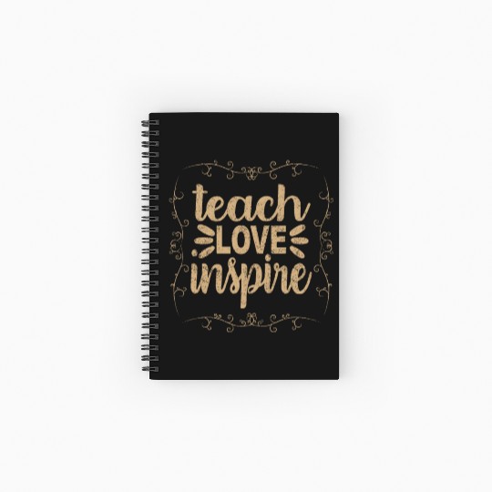 Teach Love Inspire Spiral Notebooks   Ruled Line, Teacher Appreciation Spiral Notebooks   Ruled Line