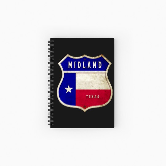Midland Texas crest flag design Spiral Notebooks   Ruled Line